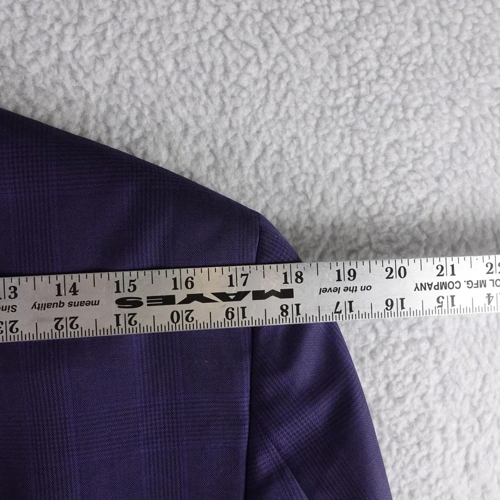 Ermenegildo Zegna Traveller Blue Wool Blazer Glen Check‎ 38R Italy Saks Fifth